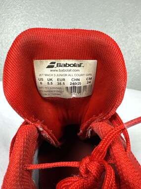 Babolat Jet Mach 3 Junior All Court Girl's Tennis Shoes Red